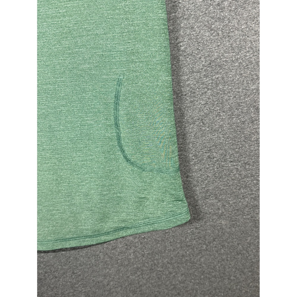 Lululemon Mens Short Sleeve Athletic Shirt Green Gray Space Dye Logo Size M gym - Picture 4 of 8